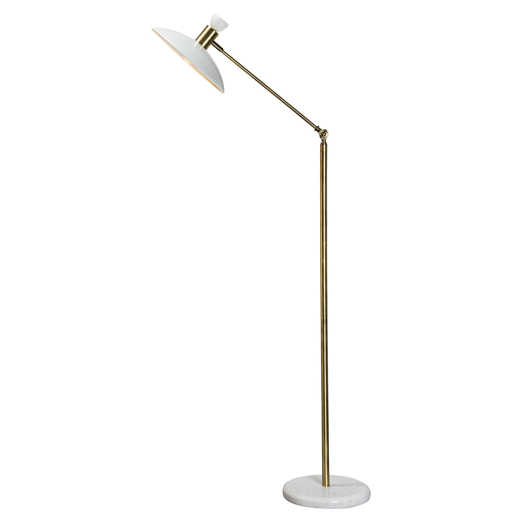 Tannis Brass & Marble Floor Lamp - Rug & Weave