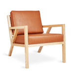 Gus* Modern Truss Lounge Chair 3 - FURNITURE - chair Gus Vegan Appleskin Leather Cognac Natural Ash