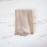 Turkish Cotton Striped Hand Towel - Brown - Rug & Weave