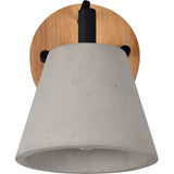 Terrence Concrete & Wood Wall Sconce - Rug & Weave