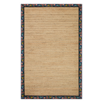 Rifle Paper Co. x Loloi Costa Natural / Black Rug 1-RUGS-patterned Loloi