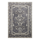 Rifle Paper Co. x Loloi Fiore Charcoal / White Rug 1-RUGS-patterned Loloi