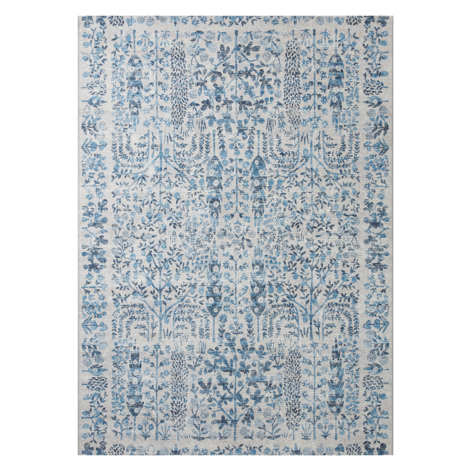 Rifle Paper Co. x Loloi Maison Blue Rug, 18" x 18" Sample