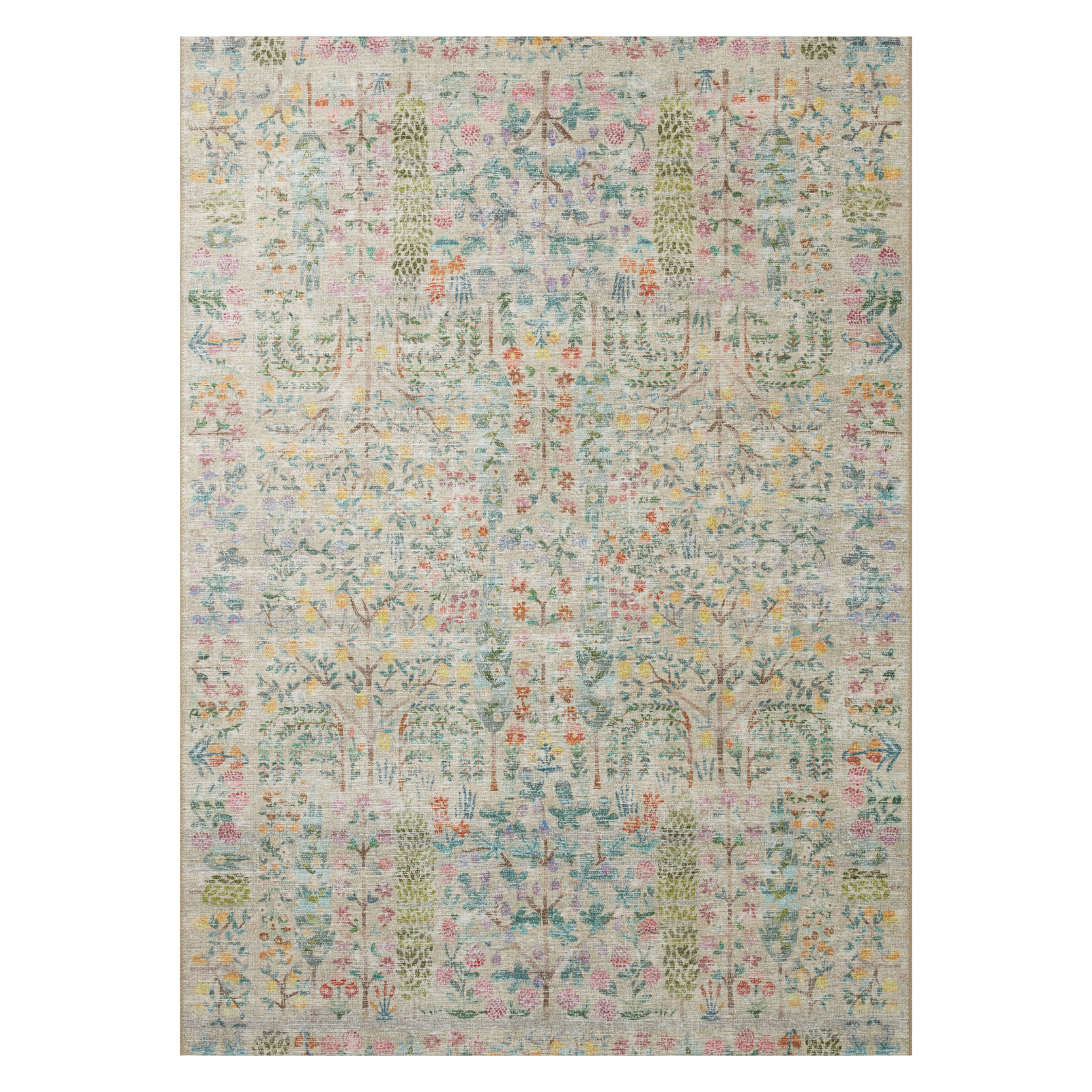 Rifle Paper Co. x Loloi Maison Khaki Rug 1-RUGS - patterned Loloi 18" x 18" Sample