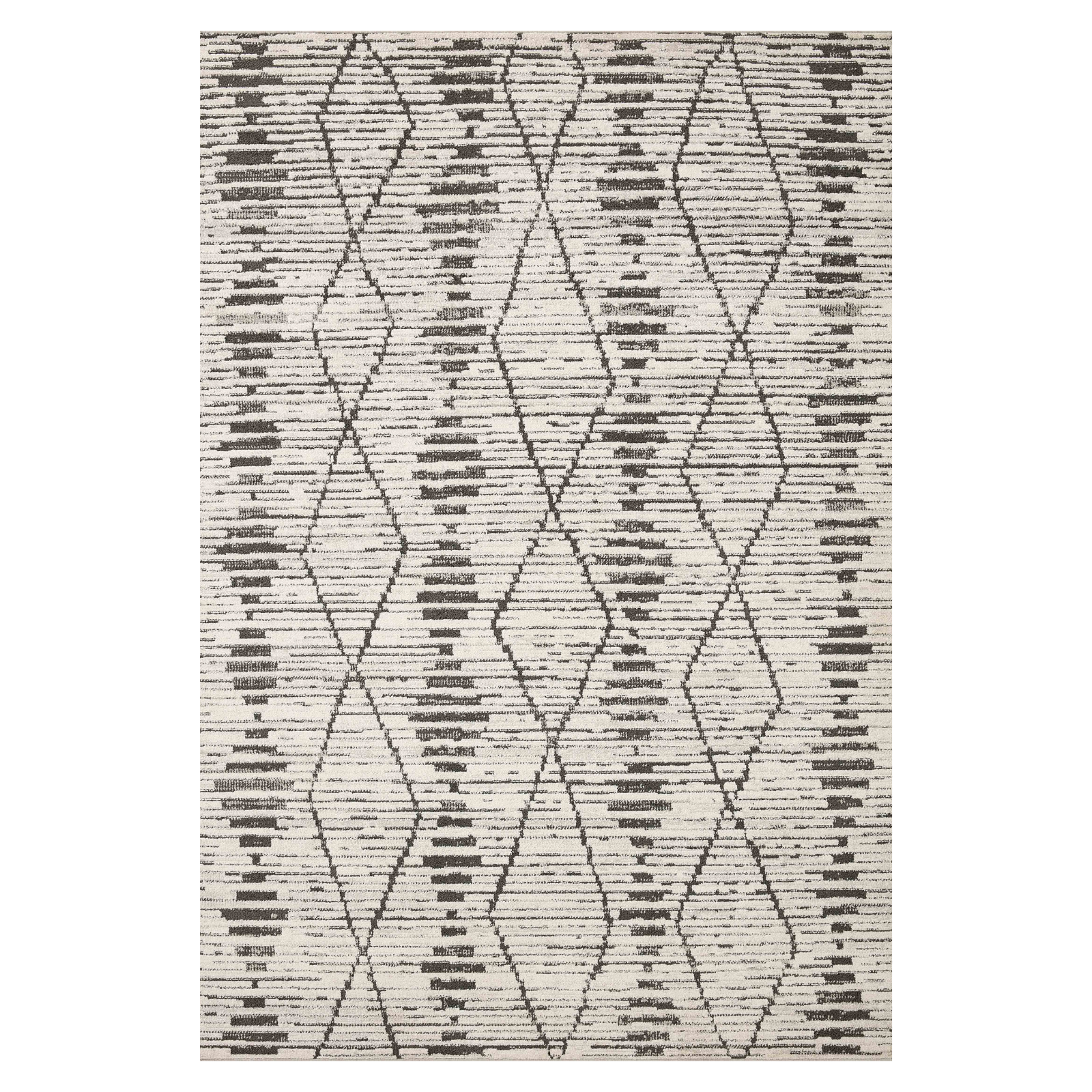 Loloi Kamala Charcoal / Dove Rug 0-RUGS-patterned Loloi