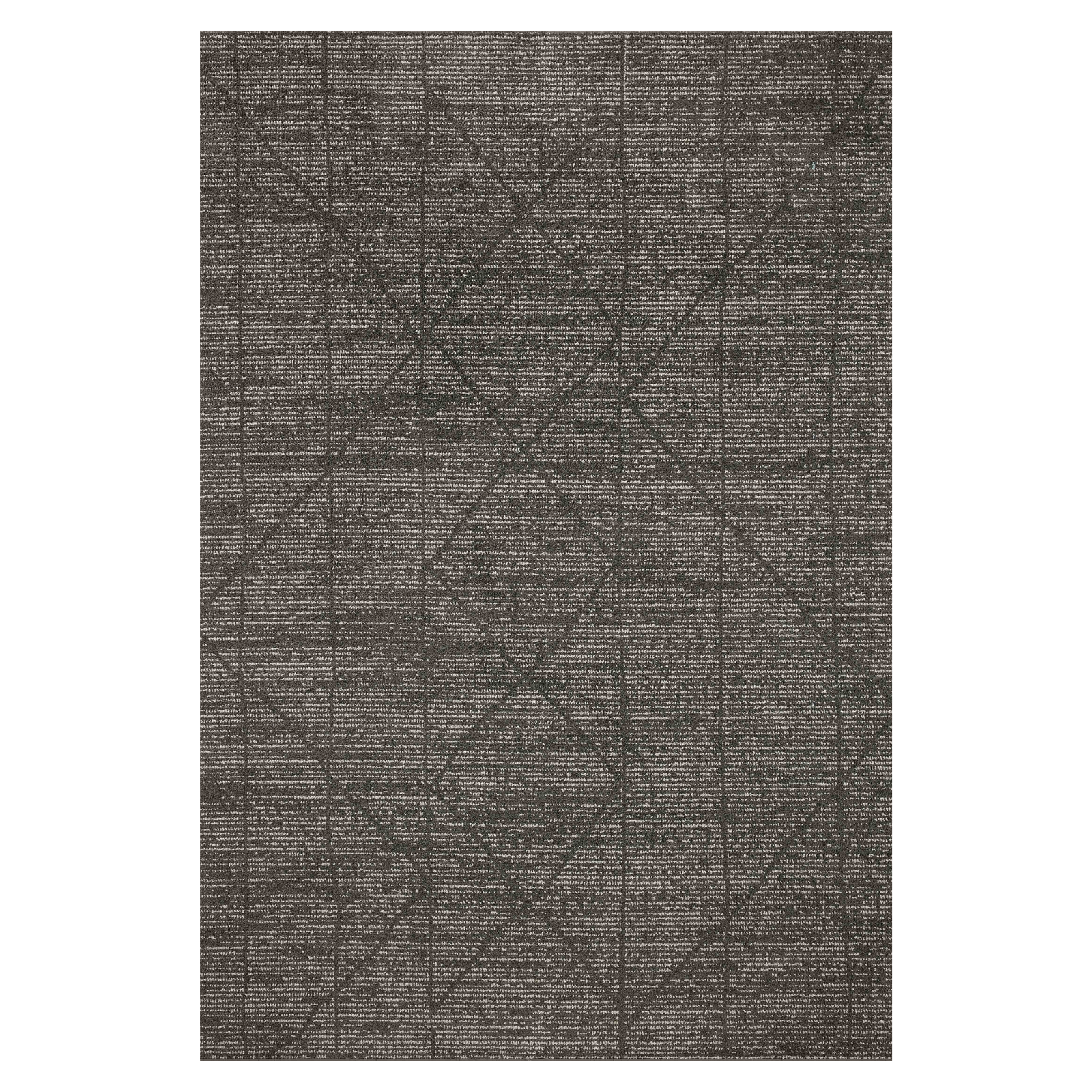 Loloi Kamala Charcoal / Ivory Rug 0-RUGS-patterned Loloi