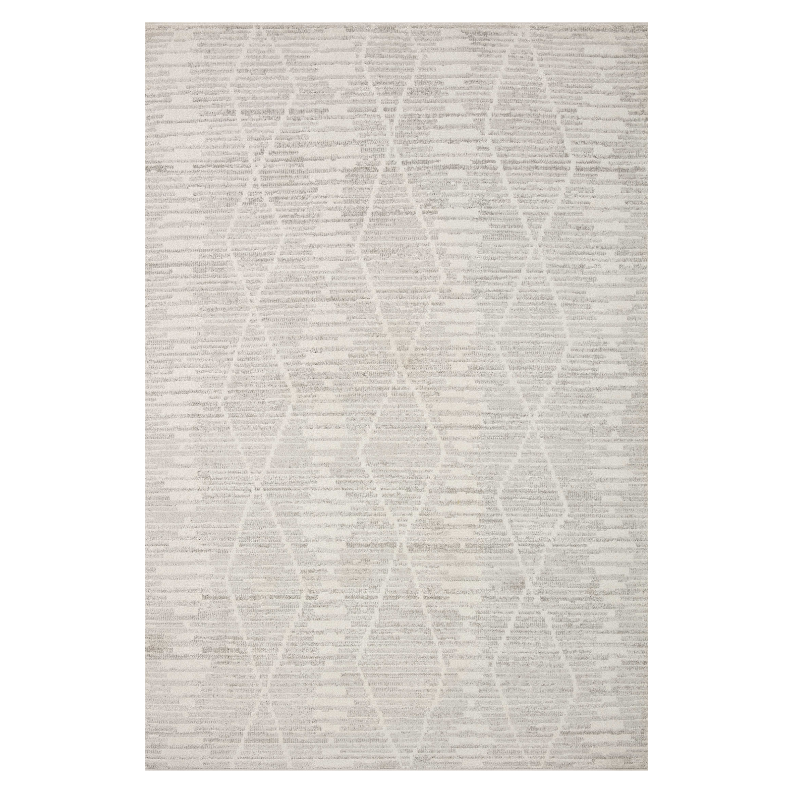 Loloi Kamala Ivory / Silver Rug 0-RUGS-patterned Loloi