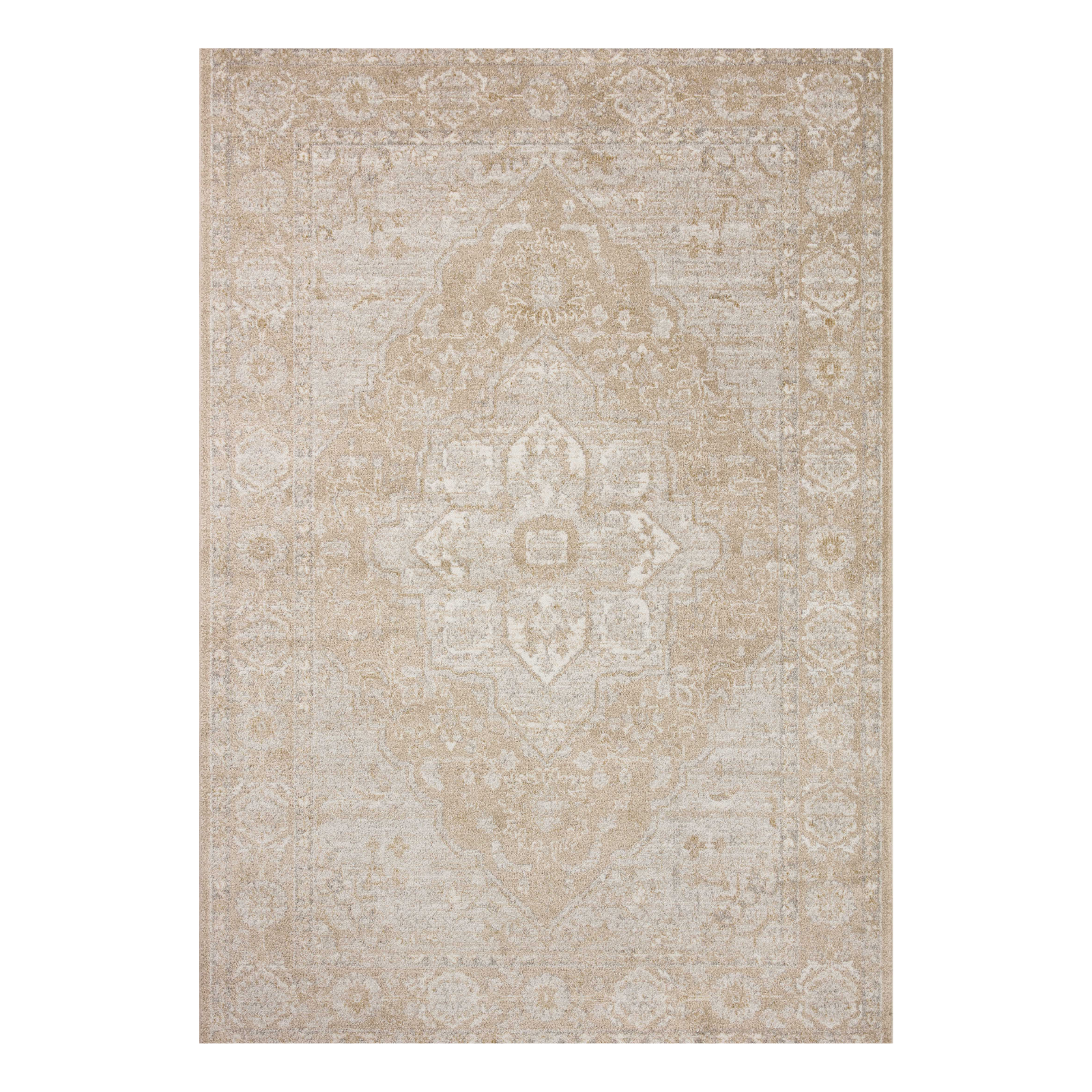 Loloi Odette Beige / Silver Rug 0-RUGS-patterned Loloi