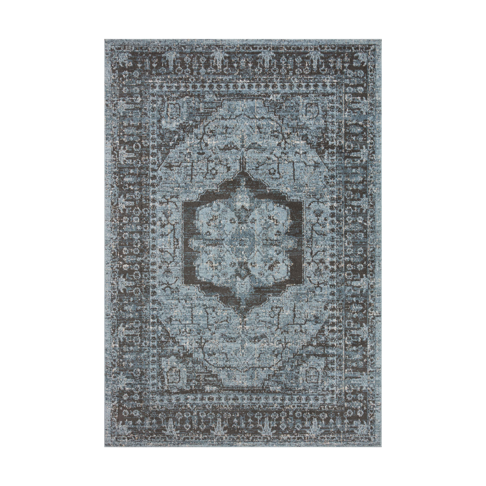 Loloi Odette Sky / Charcoal Rug 0-RUGS-patterned Loloi