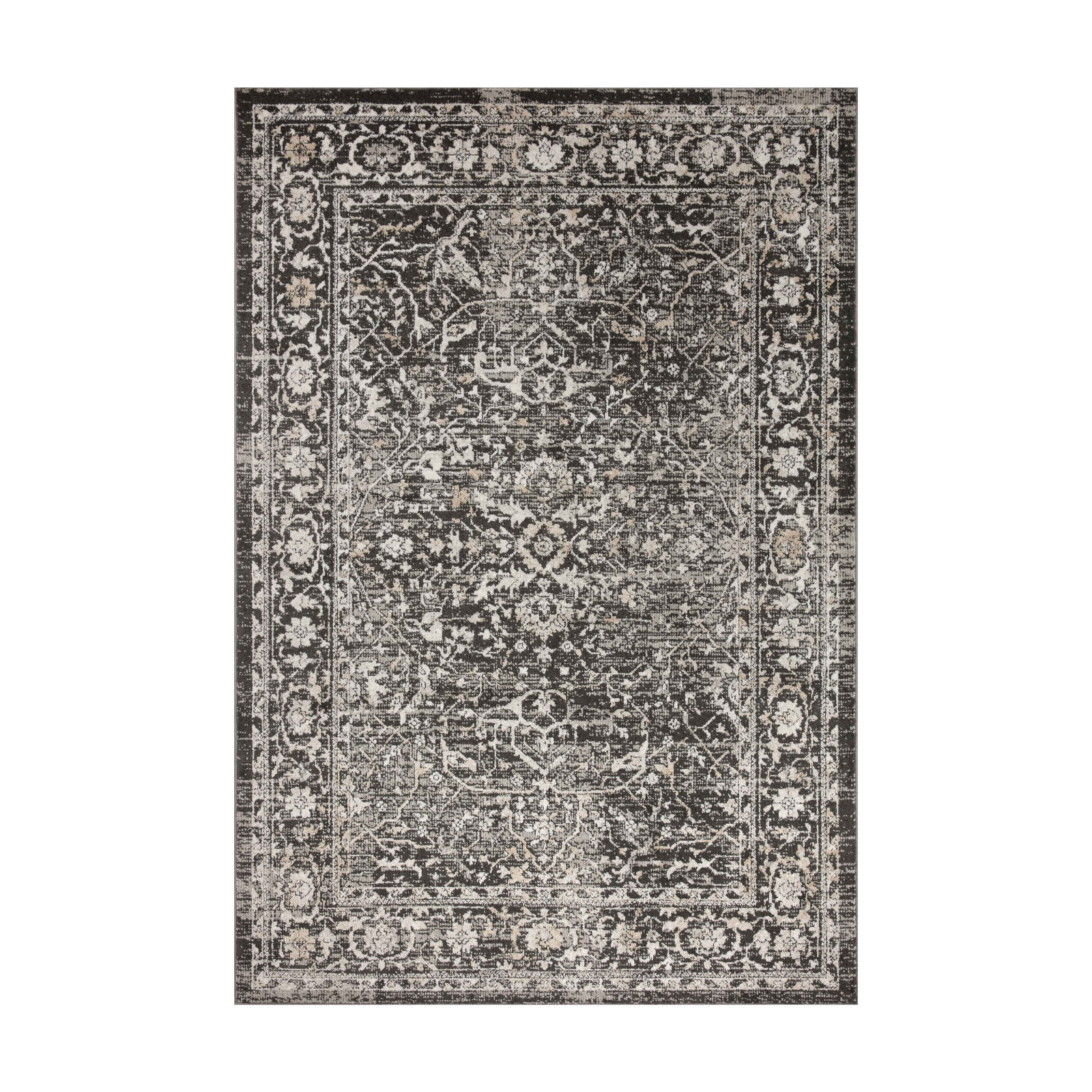 Loloi Odette Charcoal / Silver Rug 0-RUGS-patterned Loloi