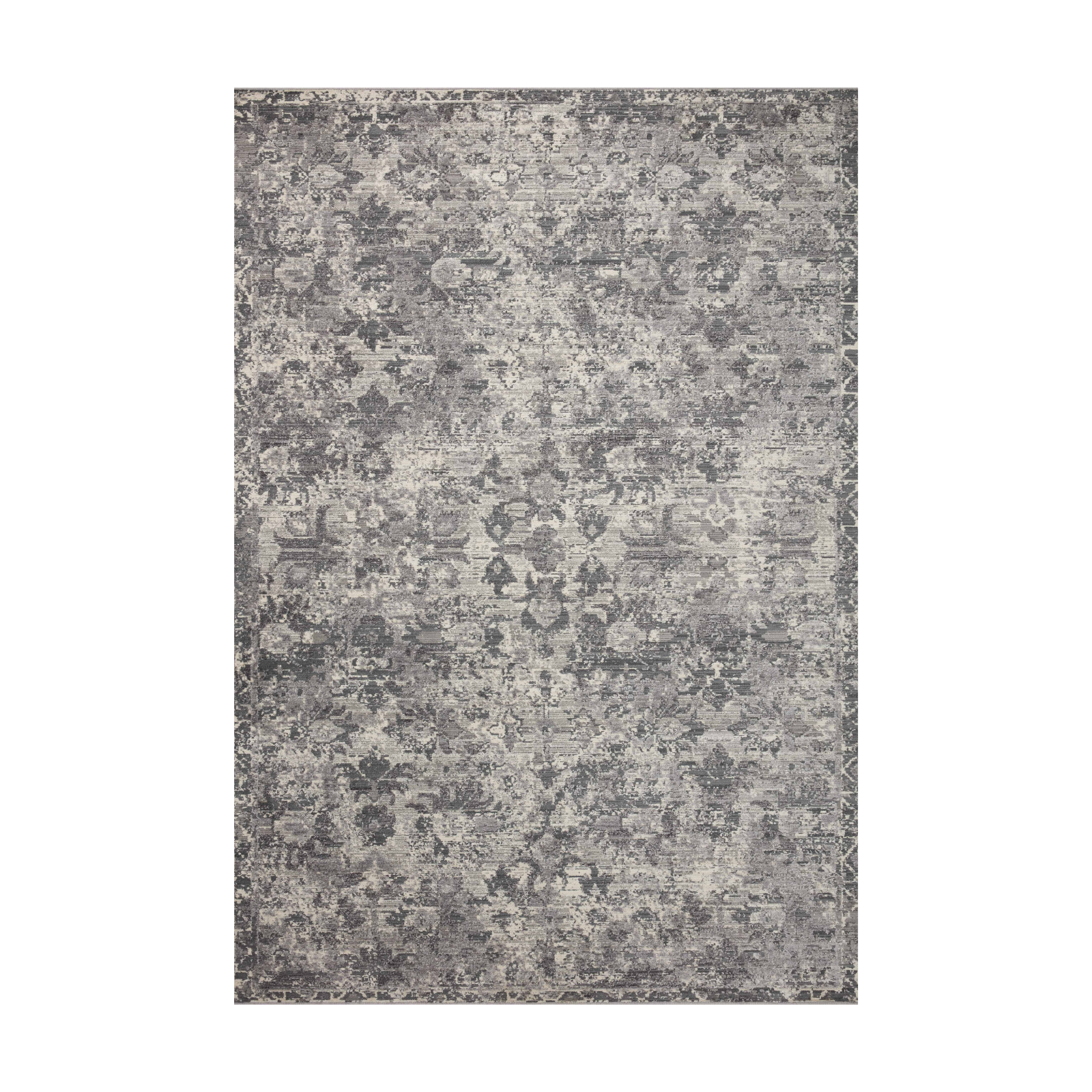 Loloi Indra Charcoal / Silver Rug 0-RUGS-patterned Loloi