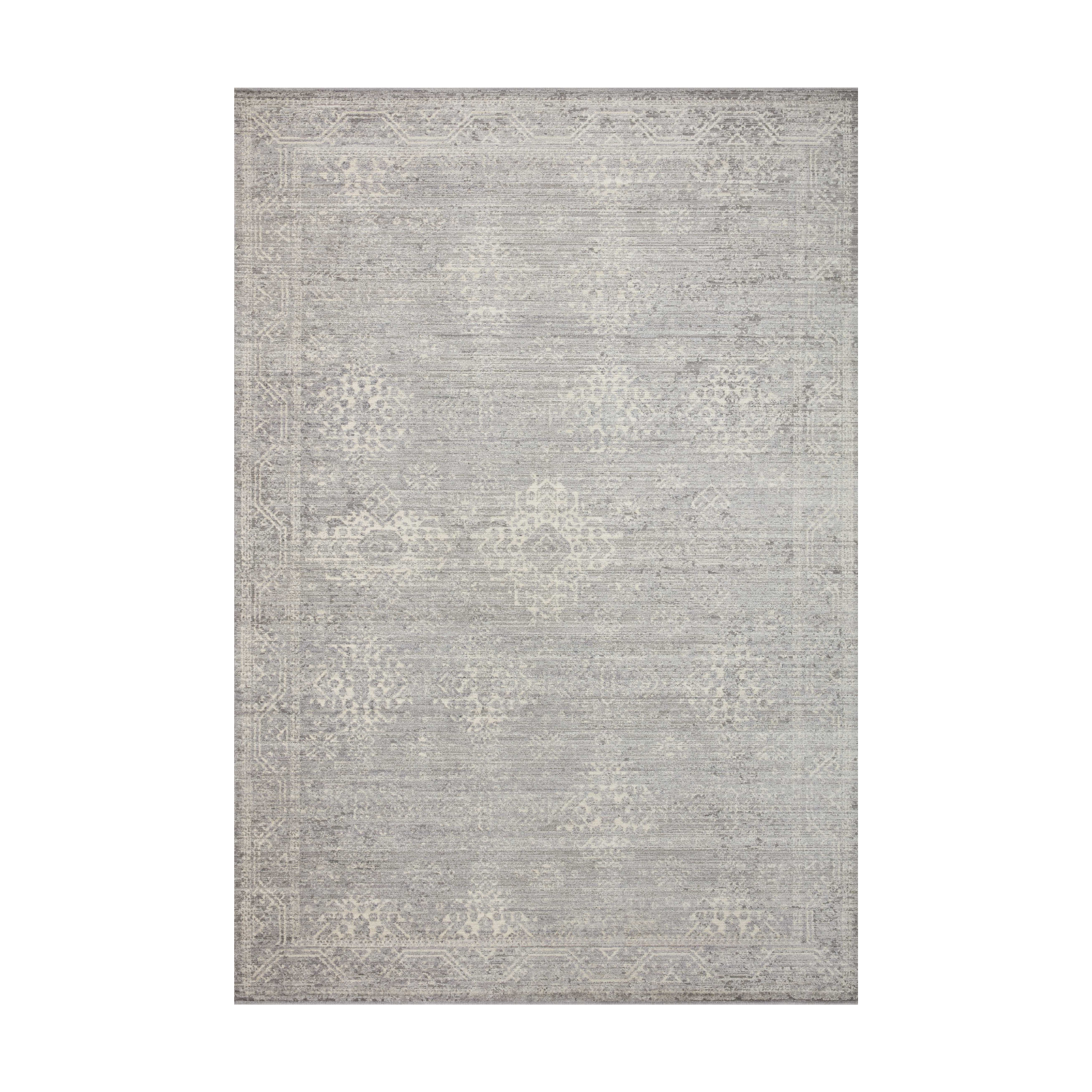 Loloi Indra Silver / Ivory Rug 0-RUGS-patterned Loloi