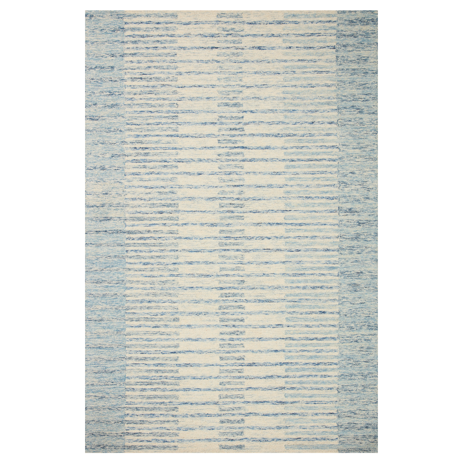 Chris Loves Julia x Loloi Chris Ivory / Denim Rug 1-RUGS Loloi