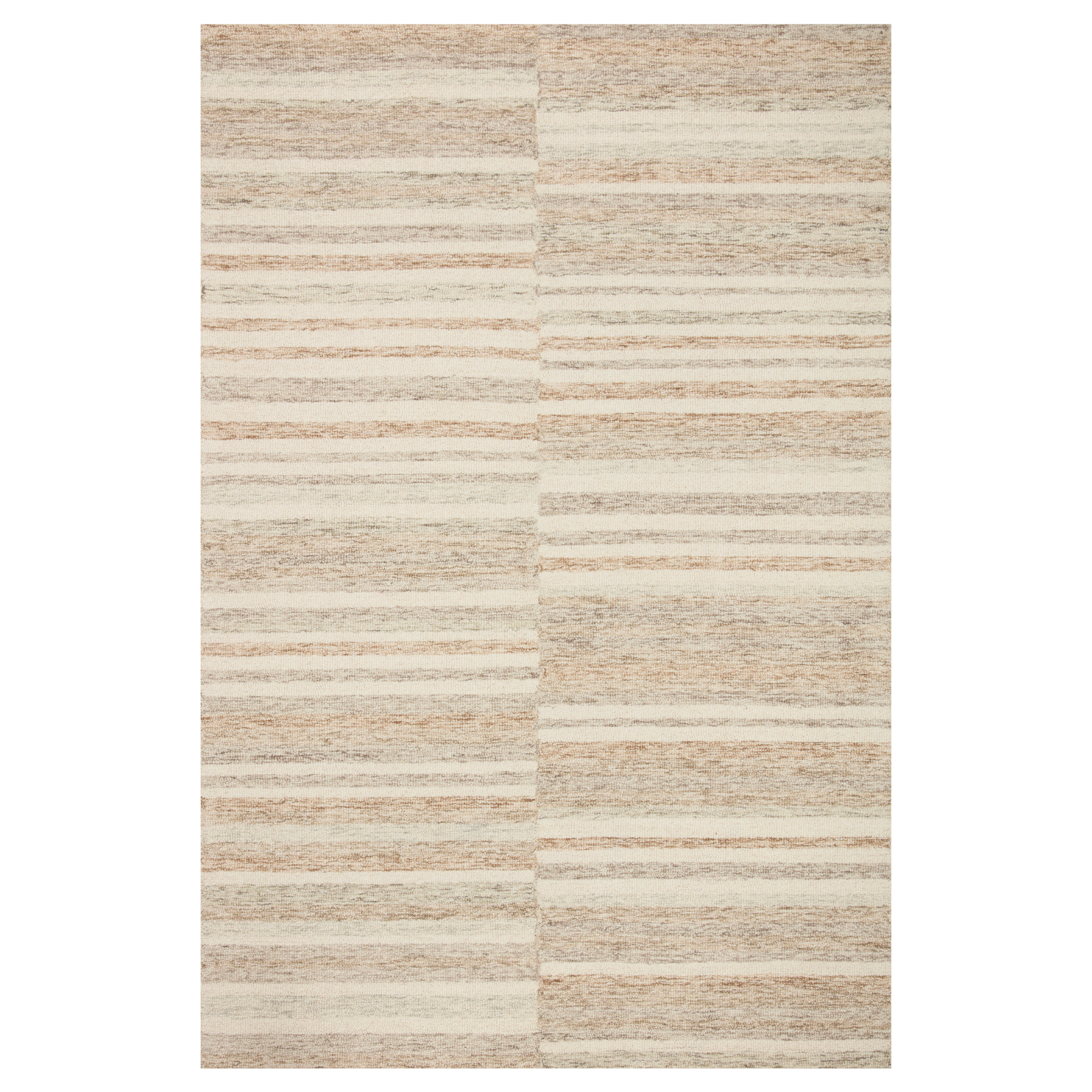 Chris Loves Julia x Loloi Chris Ivory / Clay Rug 1-RUGS Loloi