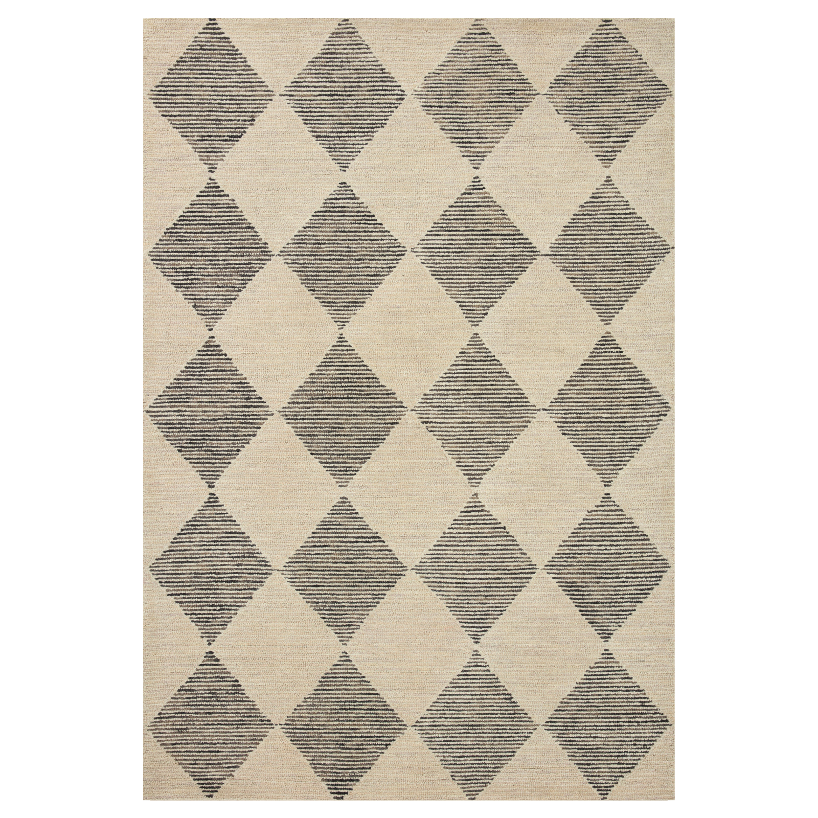 Chris Loves Julia x Loloi Francis Beige / Charcoal Rug - Rug & Weave