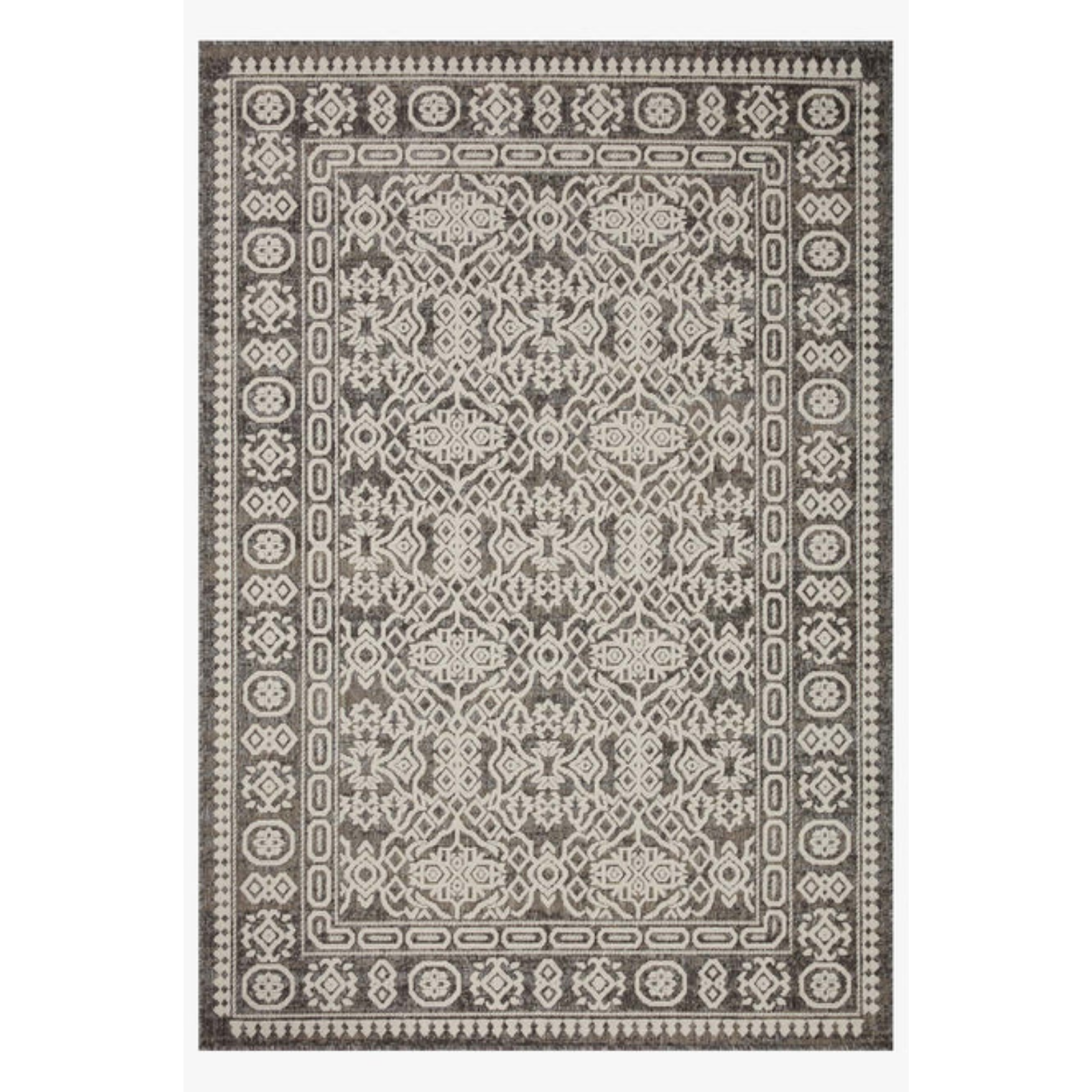 OVERSTOCK RUG - Loloi Rainier Pebble / Ivory Outdoor Rug - 5'3" x 7'7" IN STORE - Sale Rugs Loloi