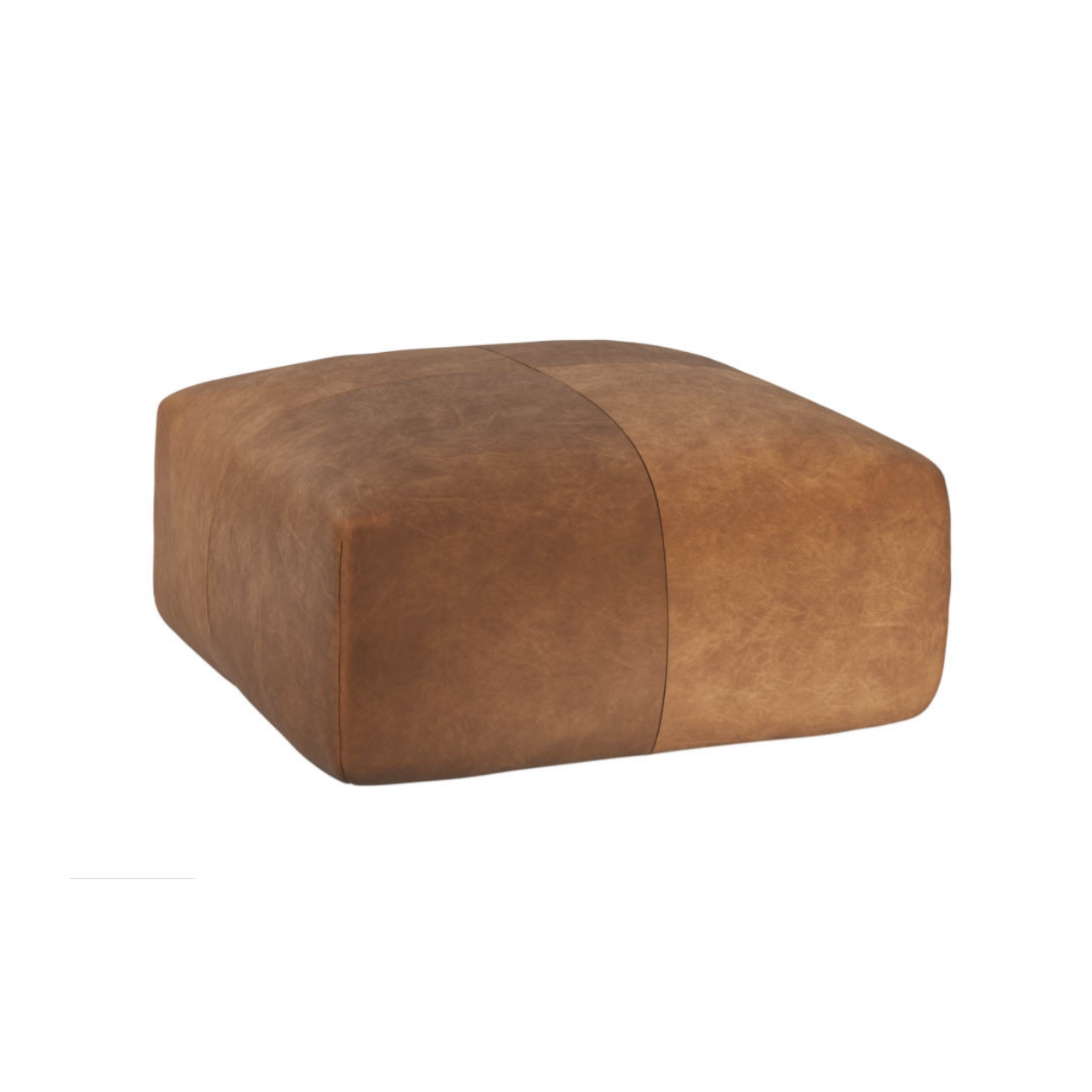 Ellie Ottoman / Cognac Leather 6 - FURNITURE - ottoman Sunpan