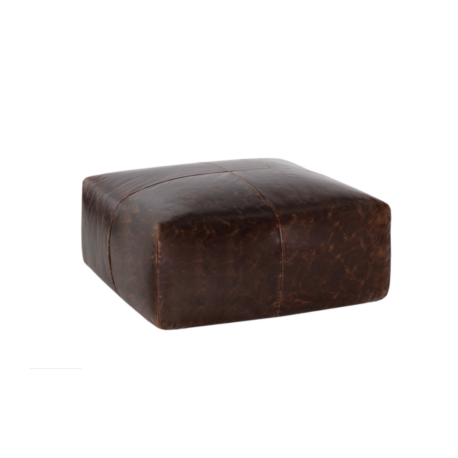 Ellie Ottoman / Chocolate Leather 6 - FURNITURE - ottoman Sunpan
