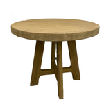 Lennon Reclaimed Wood Round Dining Table 5-VINTAGE -table Hauer Market