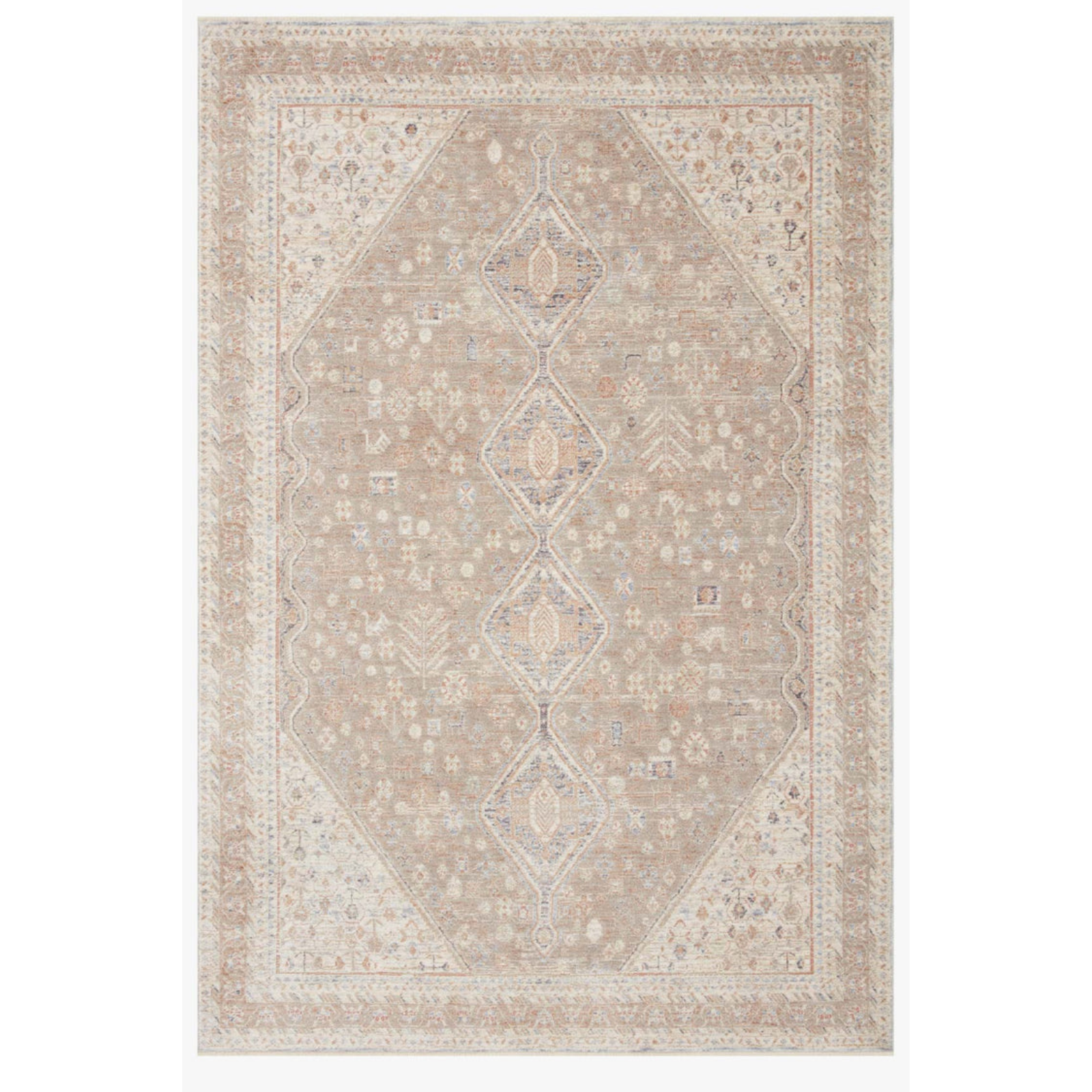 Loloi Carlisle Taupe / Ivory Rug RUGS - vintage inspired Loloi