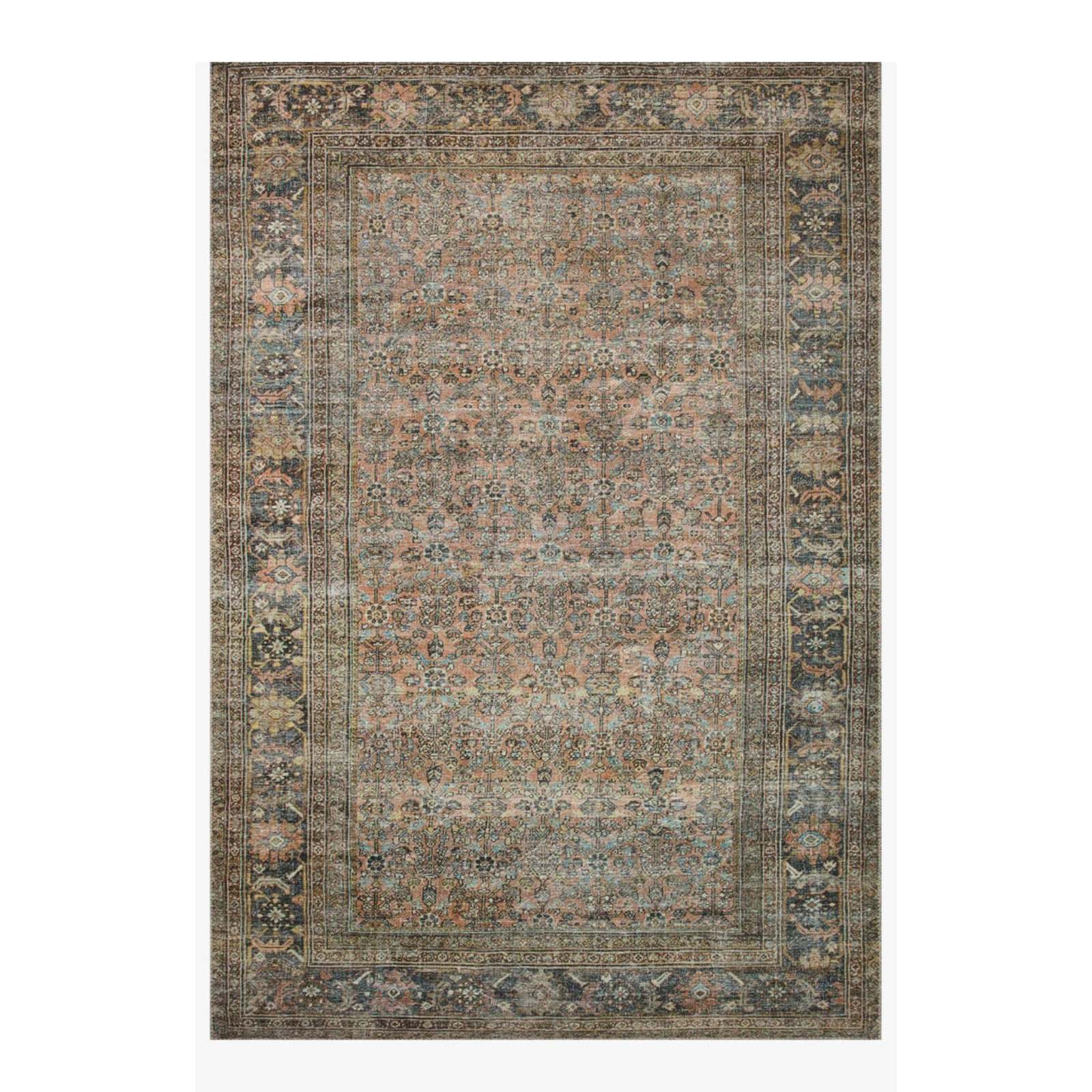 OVERSTOCK RUG - Loloi Adrian Terracotta / Multi Rug - 2'6" x 7'6" IN STORE - Sale Rugs Loloi