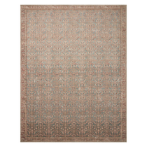 Angela Rose x Loloi Aubrey Blue/ Terracotta Rug 0-RUGS Loloi