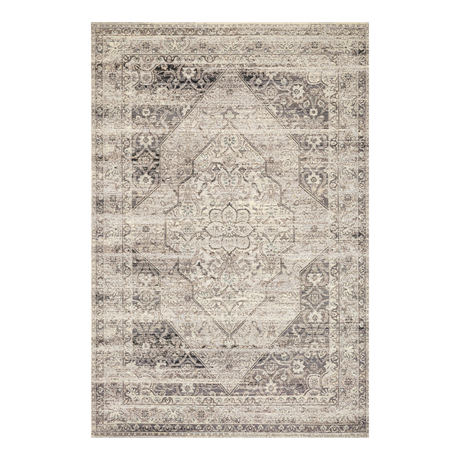 Loloi Mika  Stone / Ivory Rug - Rug & Weave