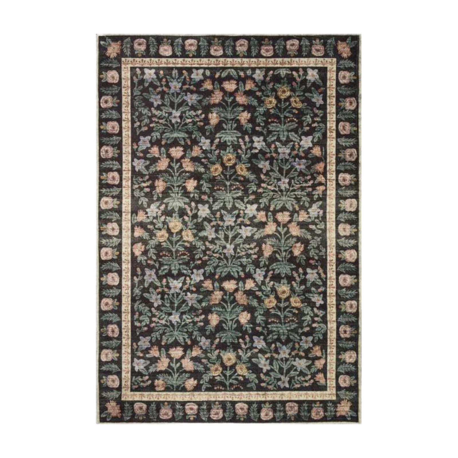 Rifle Paper Co. X Loloi/ Eden Mughal Garden Black Rug - Rug & Weave