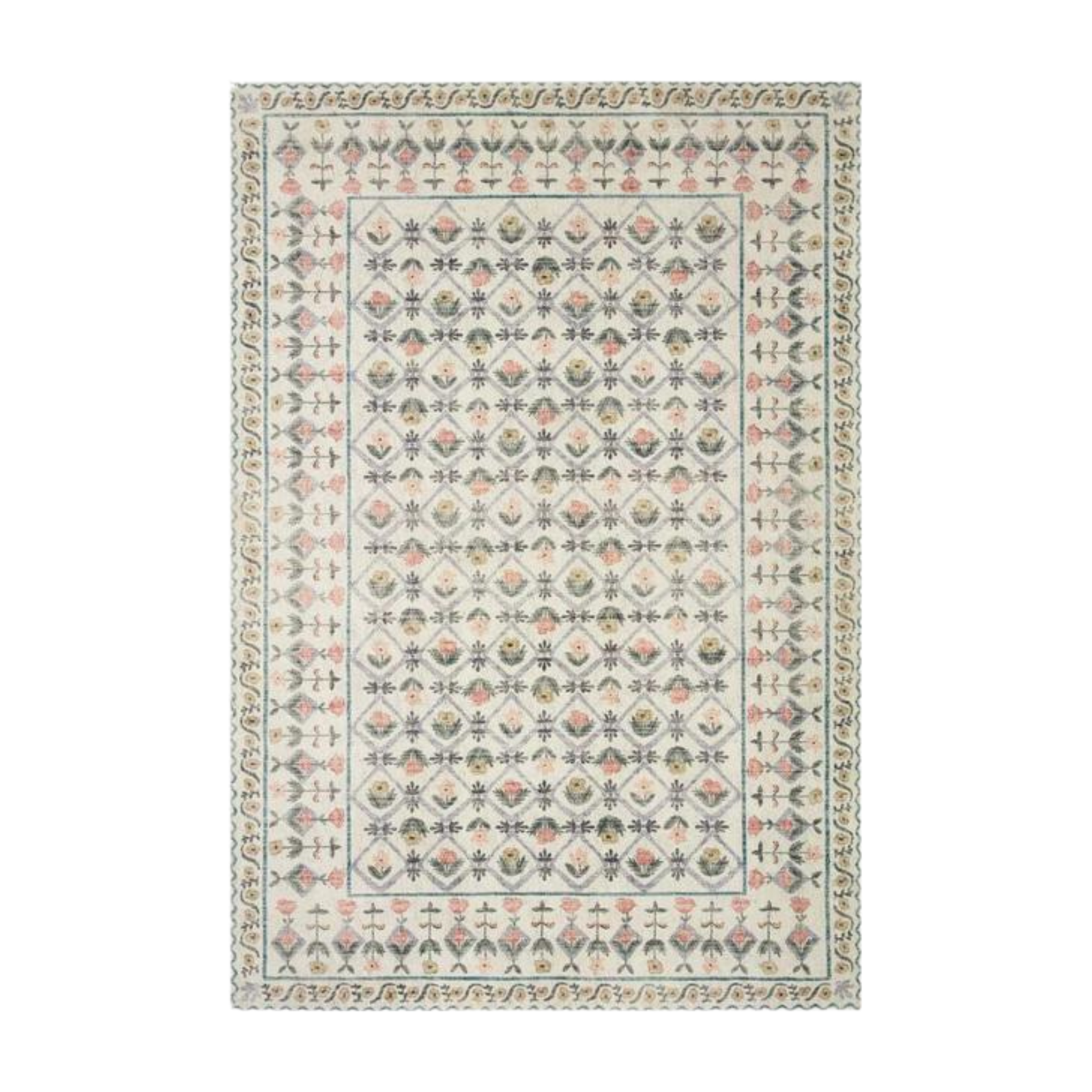 Rifle Paper Co. X Loloi/ Eden Lattice Ivory Rug - Rug & Weave