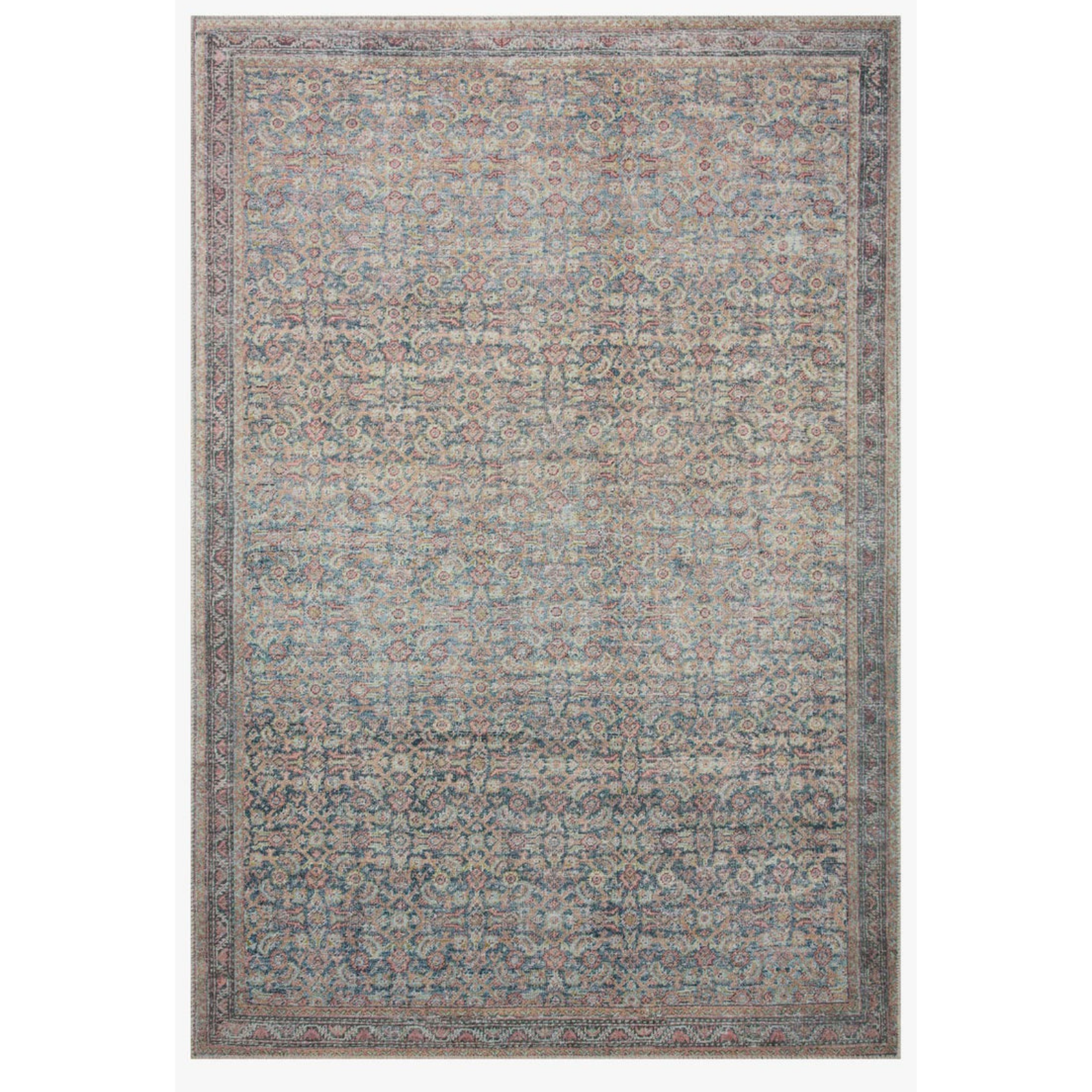 Loloi Adrian Denim / Multi Rug 2-RUGS-patterned Loloi