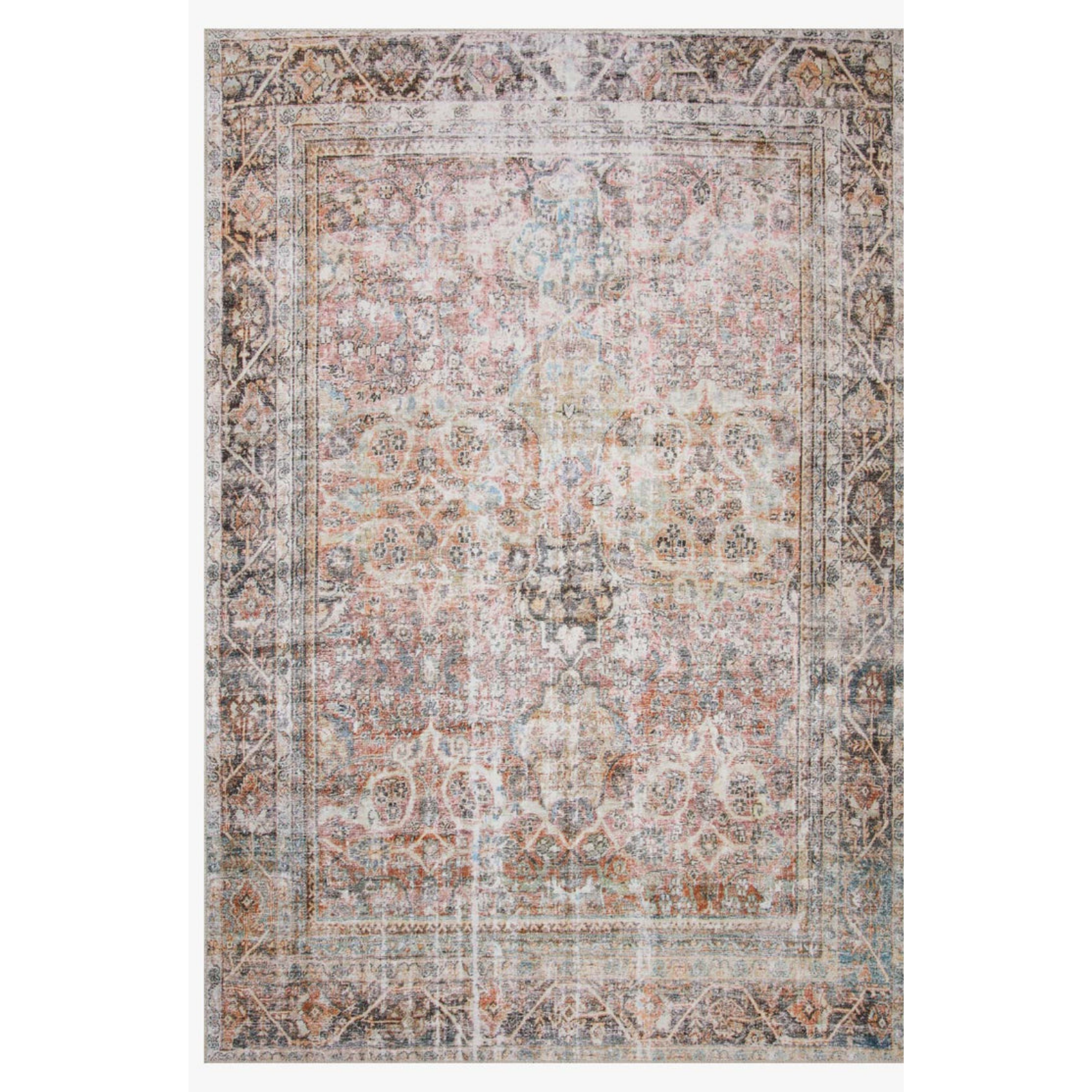 Loloi Adrian Sunset / Charcoal Rug 0-RUGS-patterned Loloi