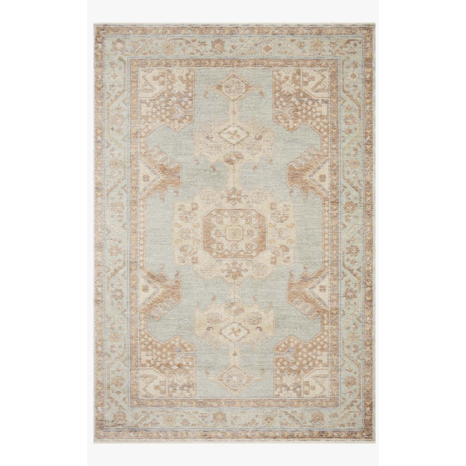 Loloi Carlisle Seafoam / Taupe Rug RUGS - vintage inspired Loloi