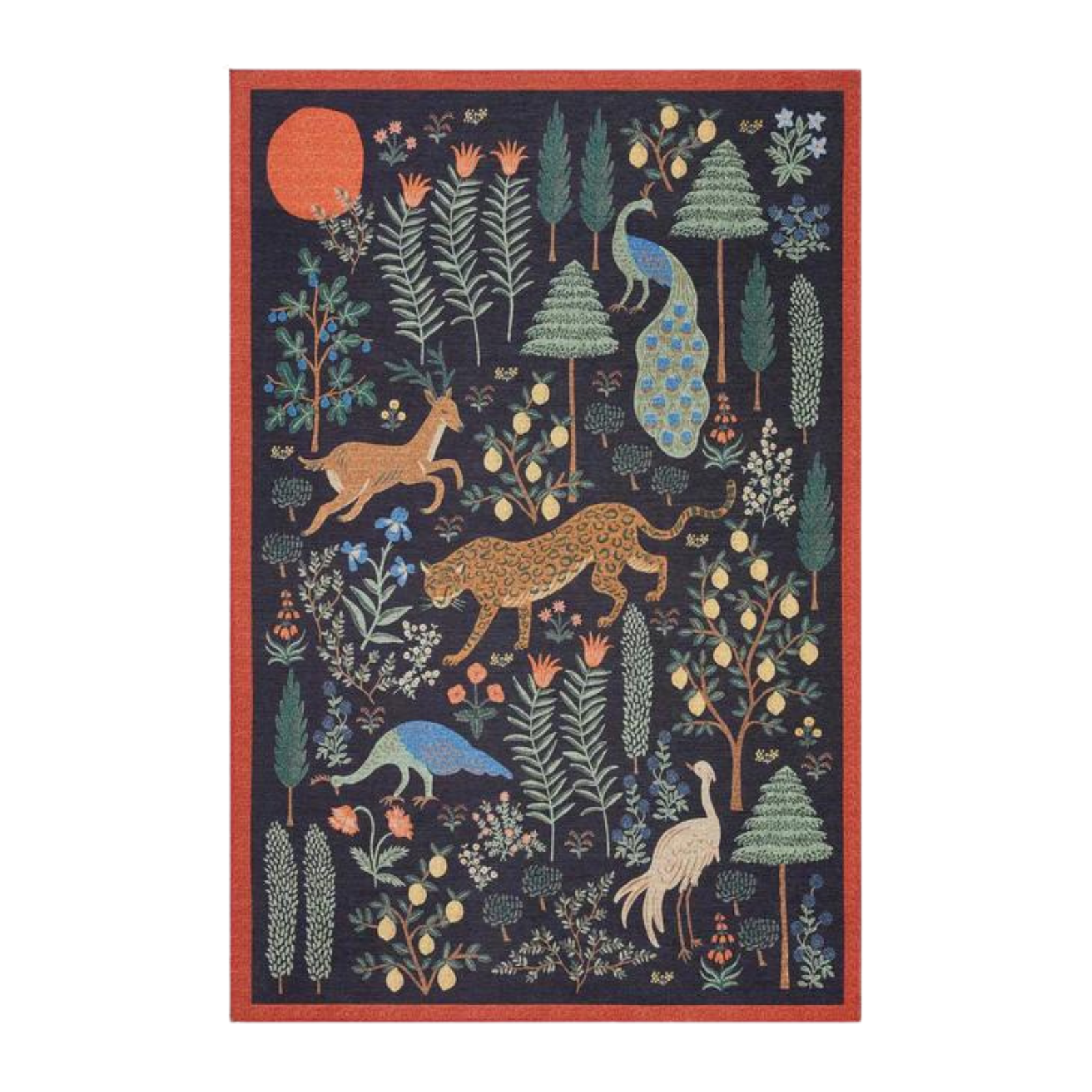 Rifle Paper Co. x Loloi Menagerie Les Fauves Black Rug - Rug & Weave