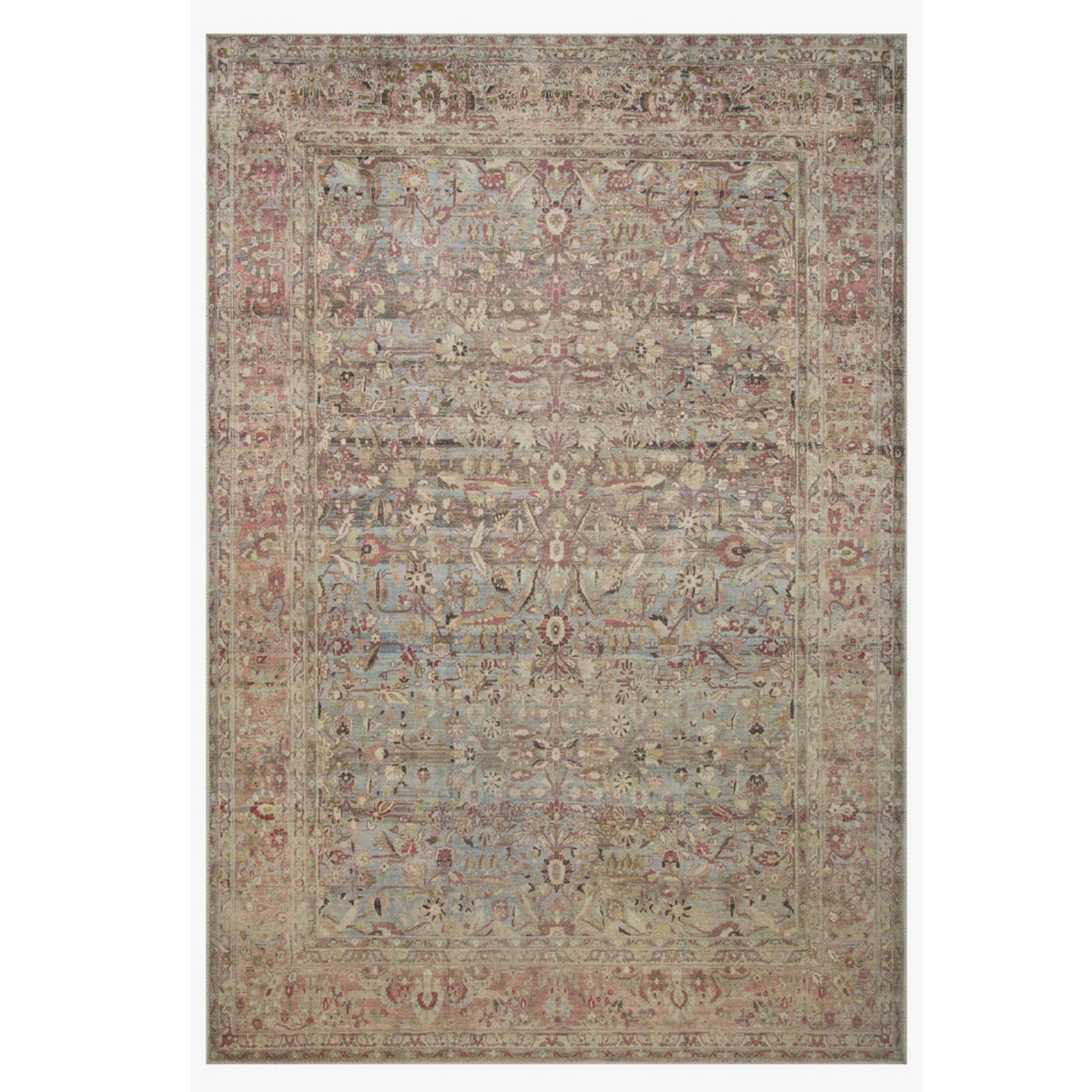 Loloi Adrian Ocean / Clay Rug 0-RUGS-patterned Loloi