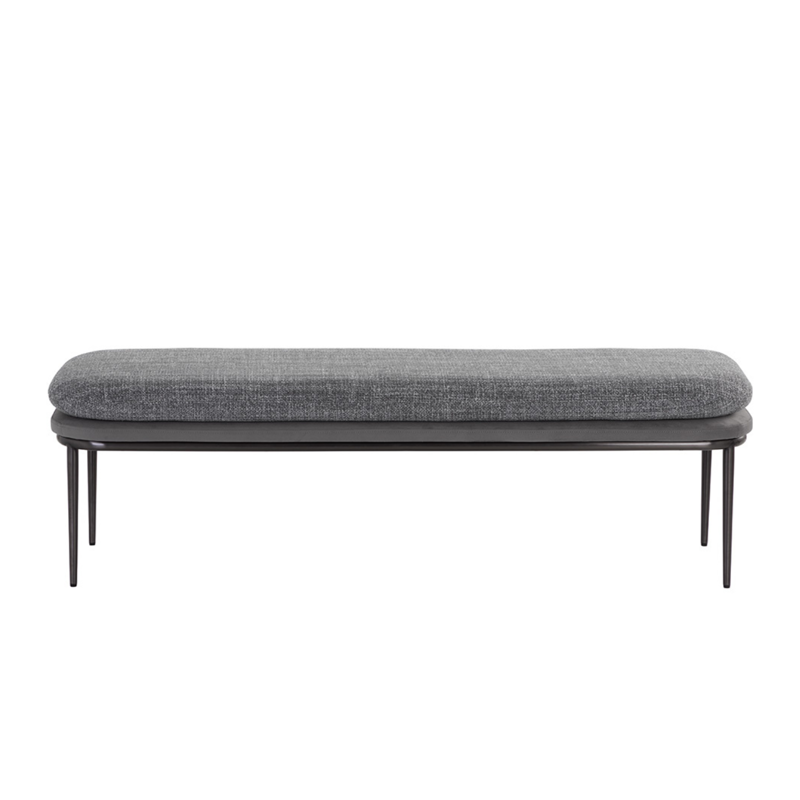 Koffman Bench - Chacha Grey / Antonio Charcoal - Rug & Weave