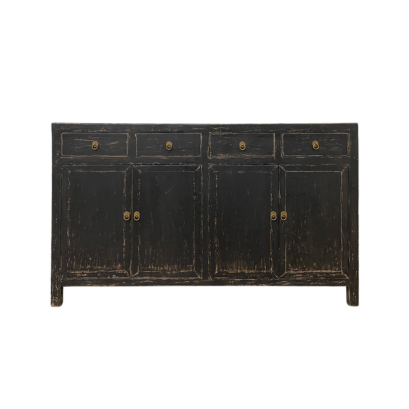 Bobbie Four Door Sideboard - Weathered Black - Rug & Weave