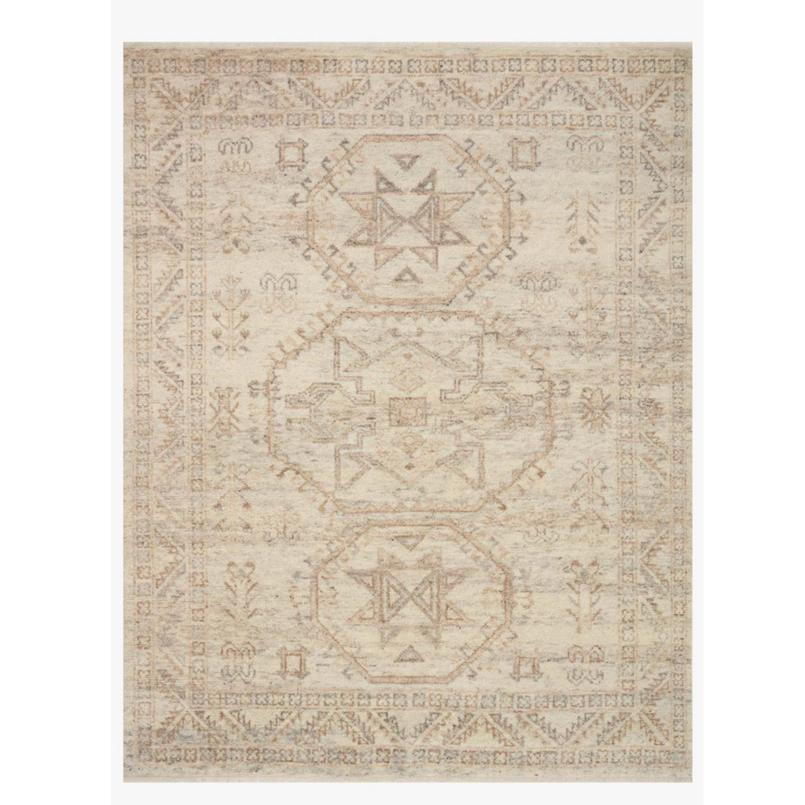 Loloi Marco Natural / Mocha Rug RUGS - wool Loloi