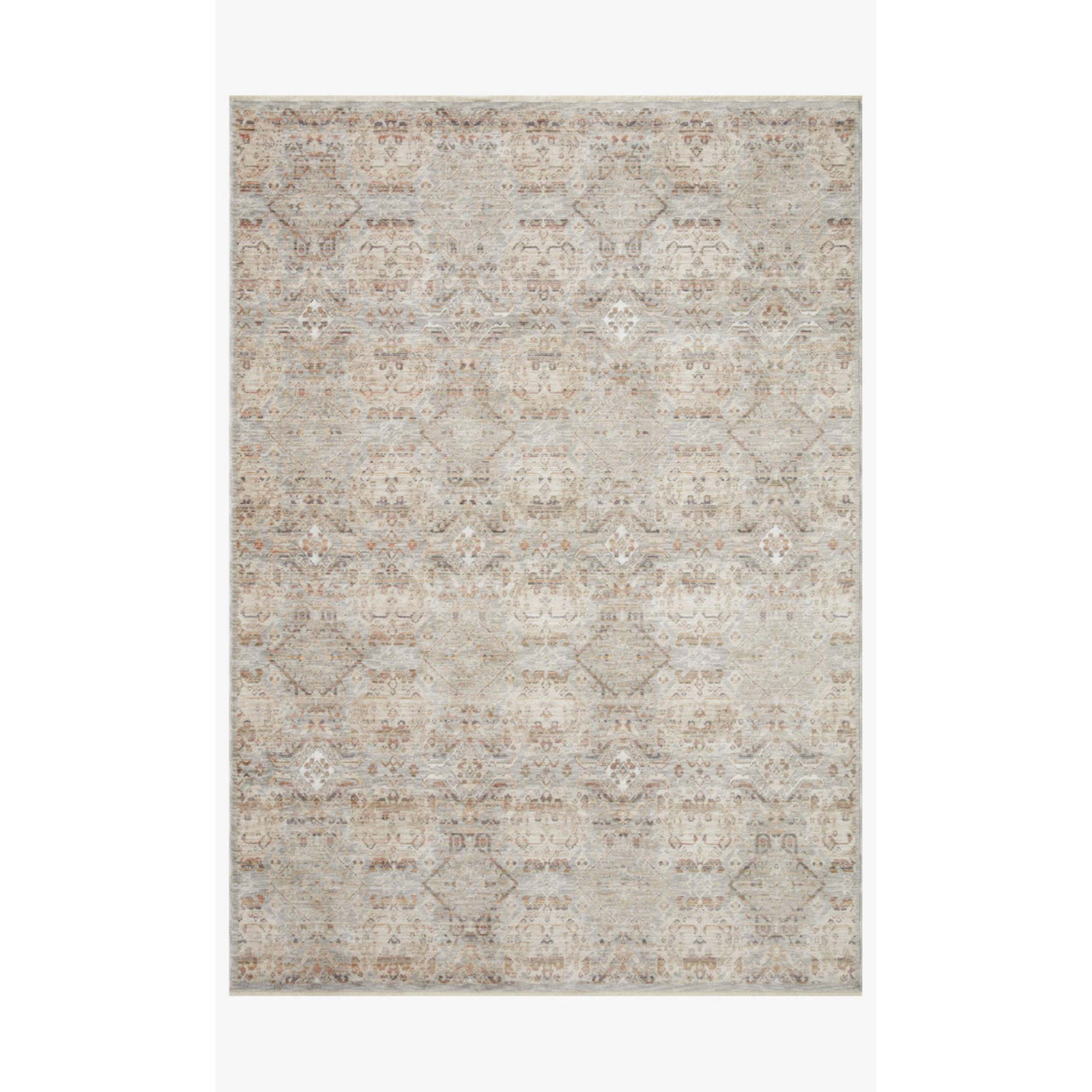 Amber Lewis x Loloi Zuma Silver / Multi 2-RUGS - patterned Loloi 18" x 18" sample