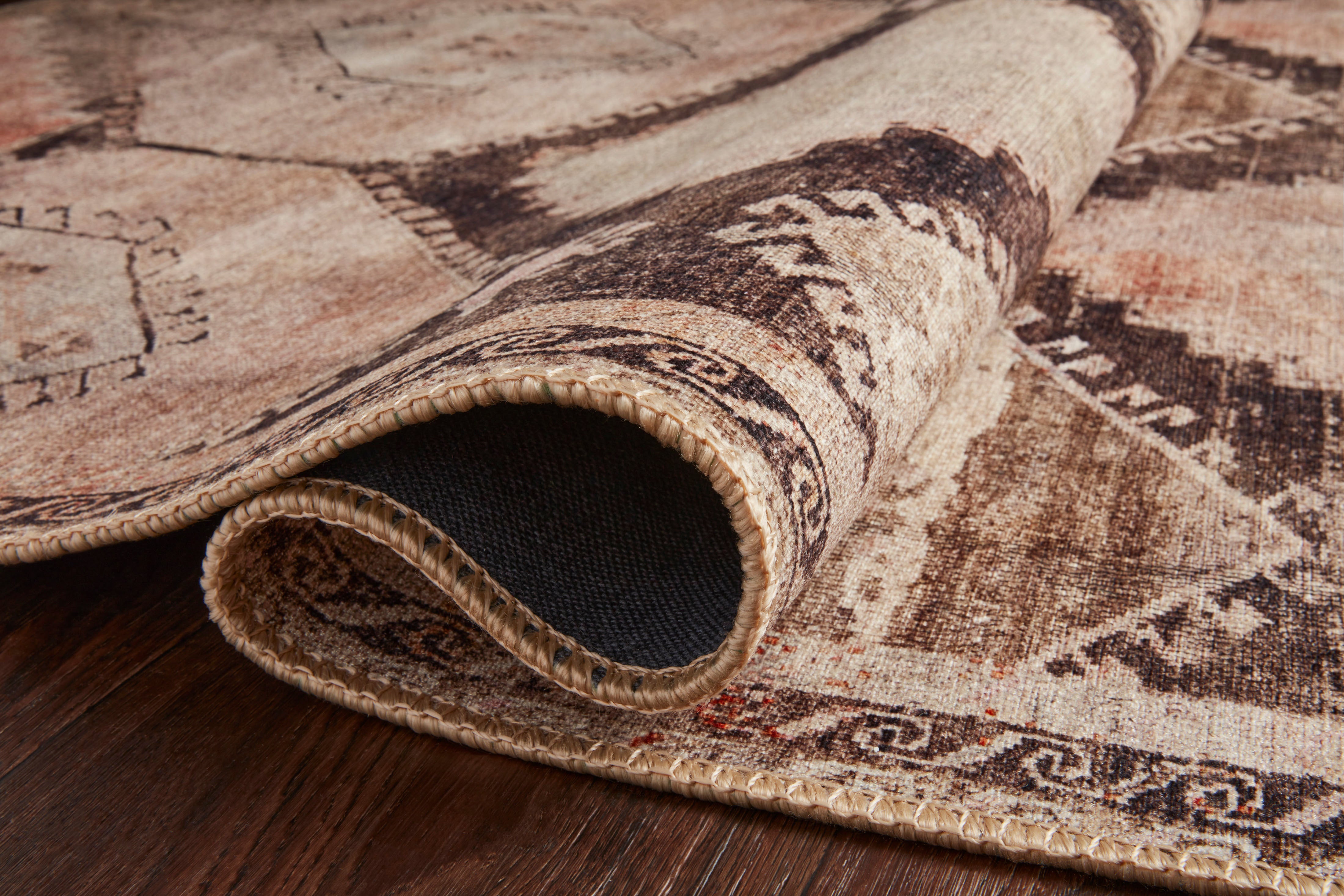 Loloi Wynter Graphite / Blush Rug 2-RUGS - patterned Loloi