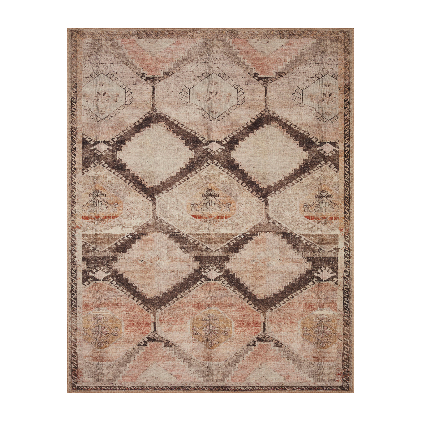Loloi Wynter Graphite / Blush Rug 2-RUGS - patterned Loloi