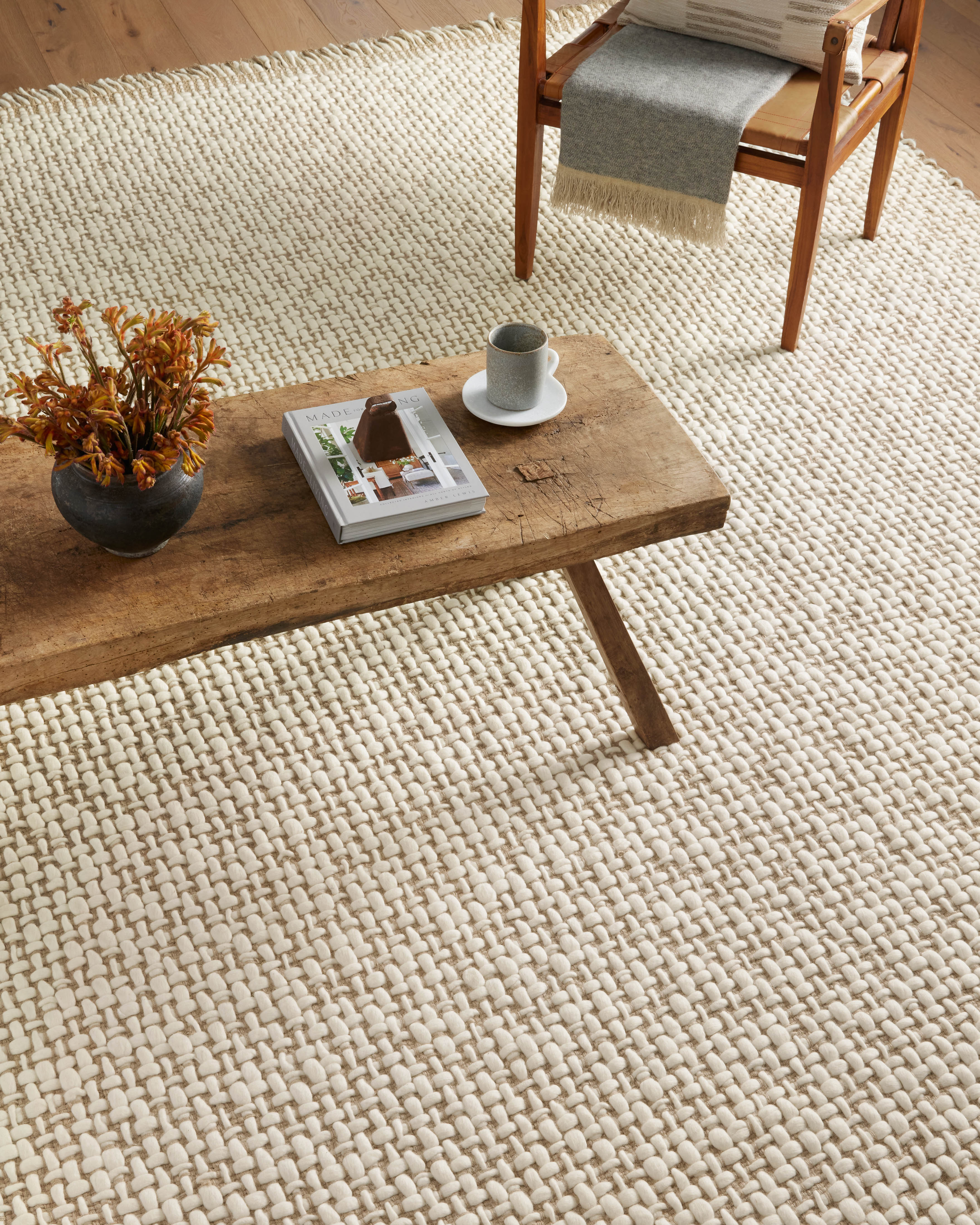 Amber Lewis x Loloi Yellowstone Ivory / Ivory 1-natural fibre rugs Loloi