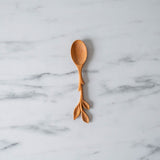 Hand Carved Leaf Wooden Spoon - Rug & Weave