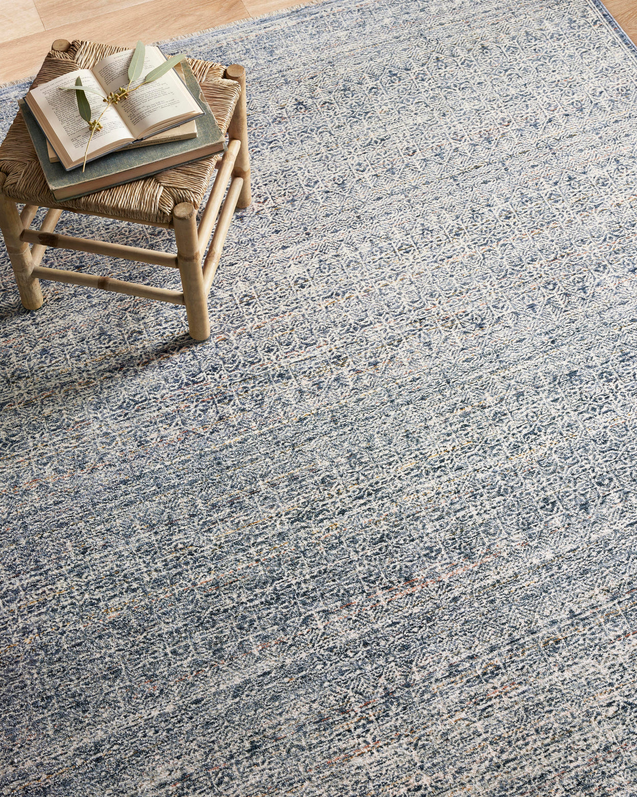 Amber Lewis x Loloi Zuma Denim / Ivory Rug 2-RUGS - patterned Loloi