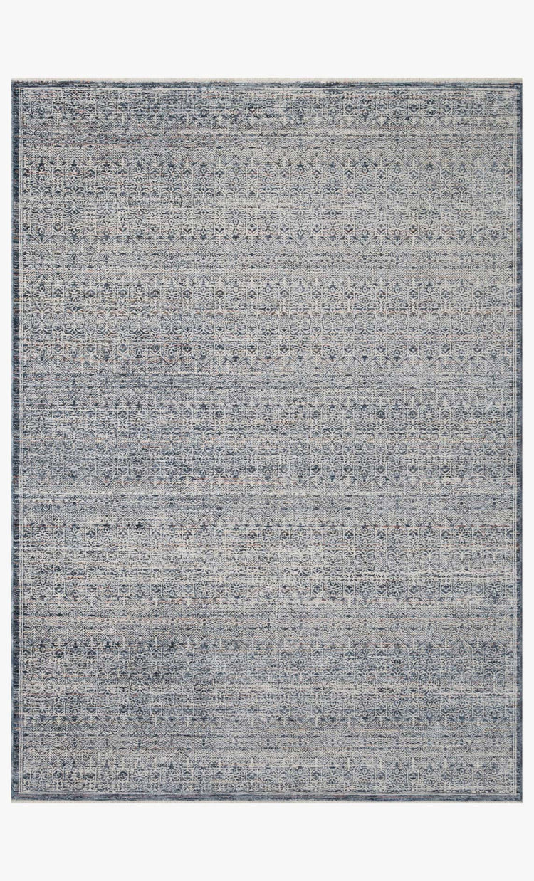 Amber Lewis x Loloi Zuma Denim / Ivory Rug 2-RUGS - patterned Loloi