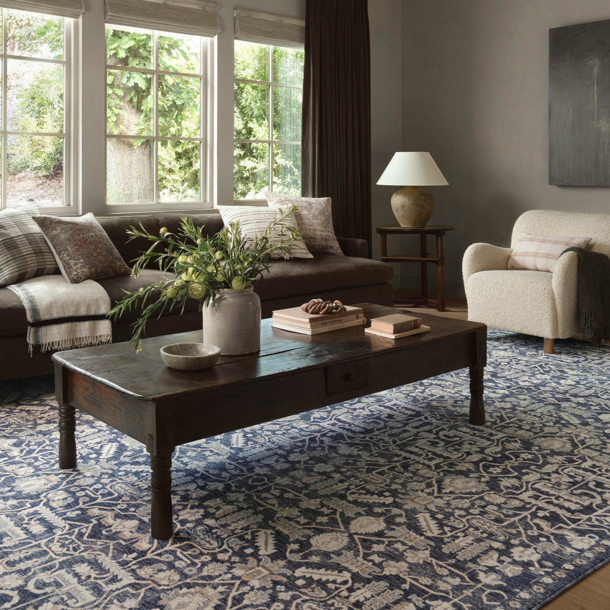 Amber Lewis x Loloi Zuma Blue / Ivory Rug - Rug & Weave