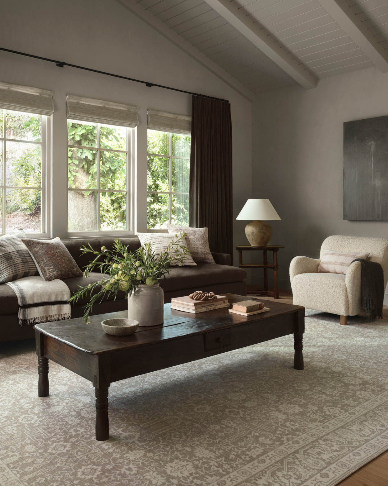 Amber Lewis x Loloi Zuma Sand / Stone Rug 2-RUGS - patterned Loloi