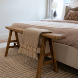 Alic Vintage Elm Wood Bench - Natural 0-VINTAGE-bench Hauer Market