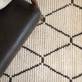 Chris Loves Julia x  Loloi Alice Cream / Charcoal - Diamonds Rug - Rug & Weave