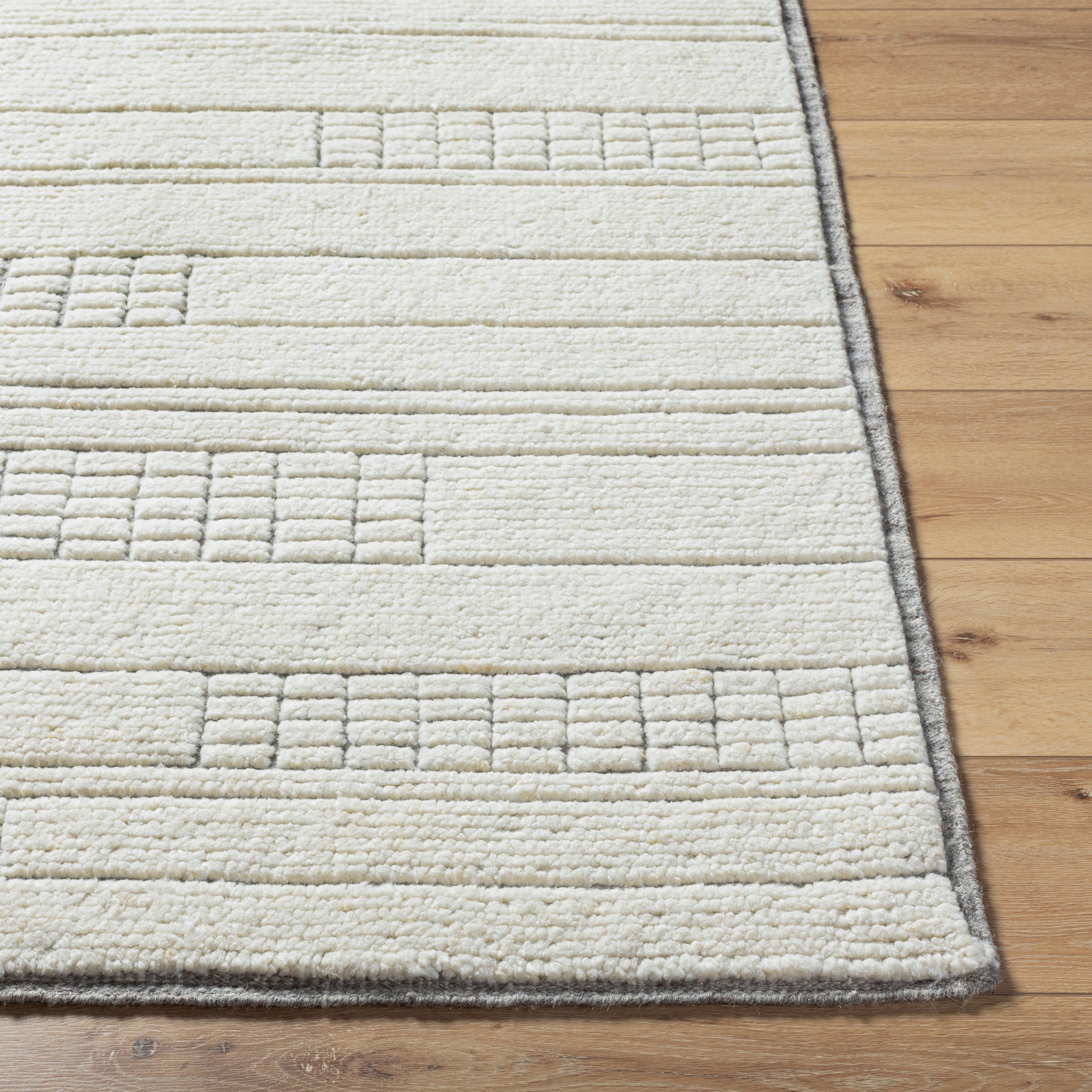 Becki Owens Davey Cream / Charcoal Rug 0-RUGS - wool Surya