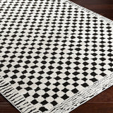 Floyd Black Border Checkered Rug